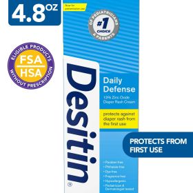 Desitin Daily Defense Baby Diaper Rash Cream with Zinc Oxide, 4.8 oz