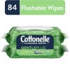 Cottonelle GentlePlus Flushable Wipes, 2 Flip-Top Packs, 42 Wipes per Pack (84 Total)