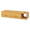 15cm E0 chipboard pitted surface, two drawers and three holes with lock, salon cabinet, wood color