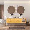 15cm E0 chipboard pitted surface, two drawers and three holes with lock, salon cabinet, wood color