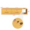 15cm E0 chipboard pitted surface, two drawers and three holes with lock, salon cabinet, wood color