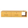 15cm E0 chipboard pitted surface, two drawers and three holes with lock, salon cabinet, wood color